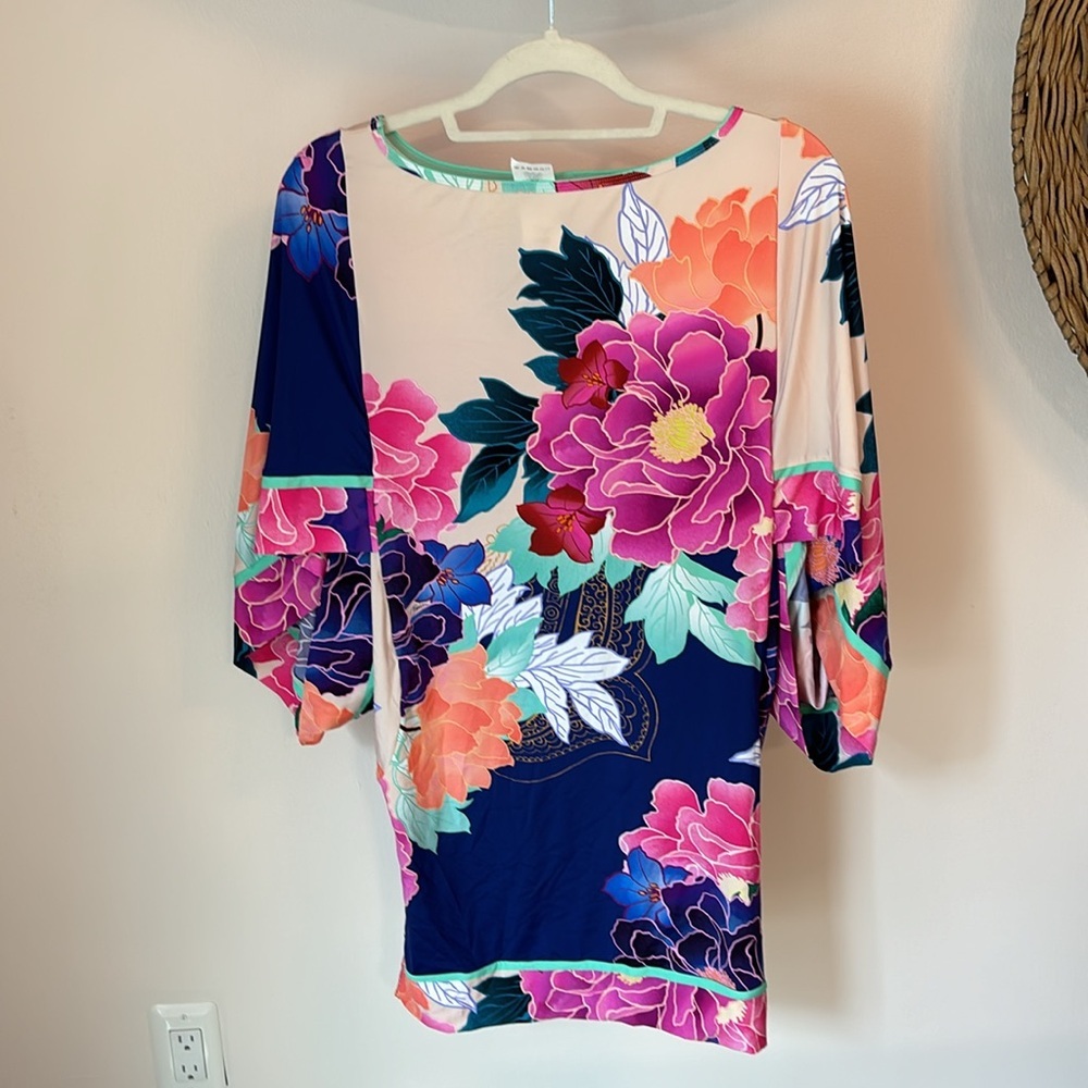 Trina Turk | Opulent Oasis Tunic Swim Cover Up Women's Small - Picture 5 of 7